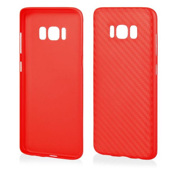 Schutzhülle "PC Carbonoptik" für Samsung Galaxy S8 Plus rot